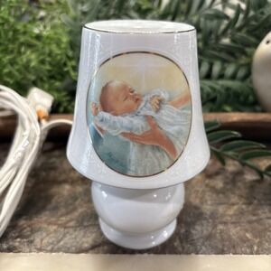 Vtg Roman Inc Porcelain Baby Night Light By Frances Hook 1991 Dated